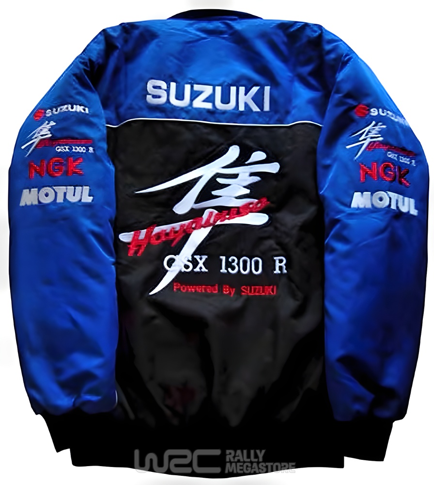 BLOUSON SUZUKI HAYABUSA BLEU ET NOIR | WRC Rally Mega.Store