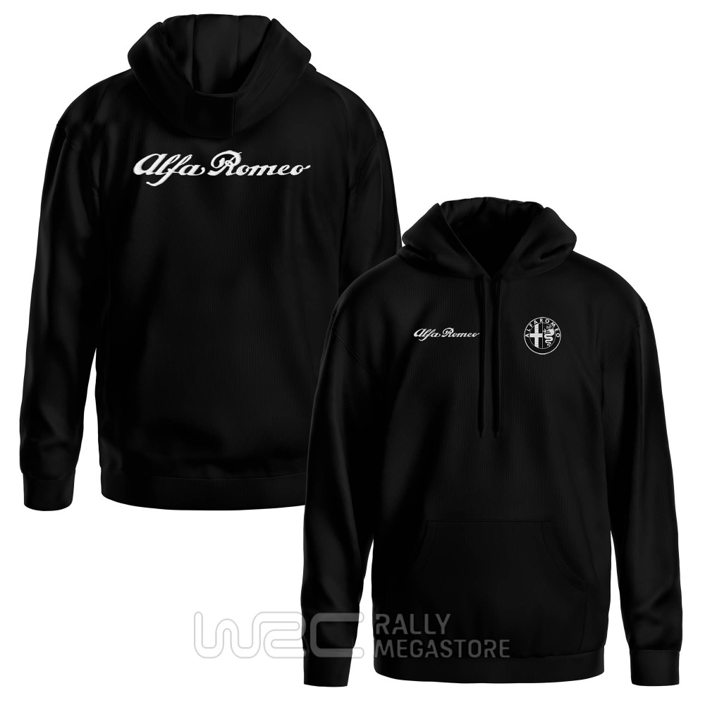 HOODIE ALFA ROMEO BLACK WHITE