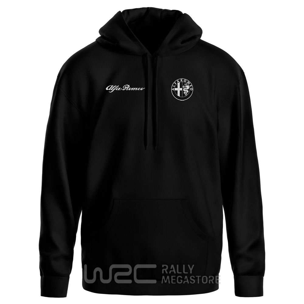 HOODIE ALFA ROMEO BLACK WHITE