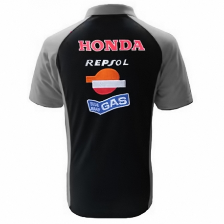 POLO HONDA REPSOL  NOIR ET GRIS