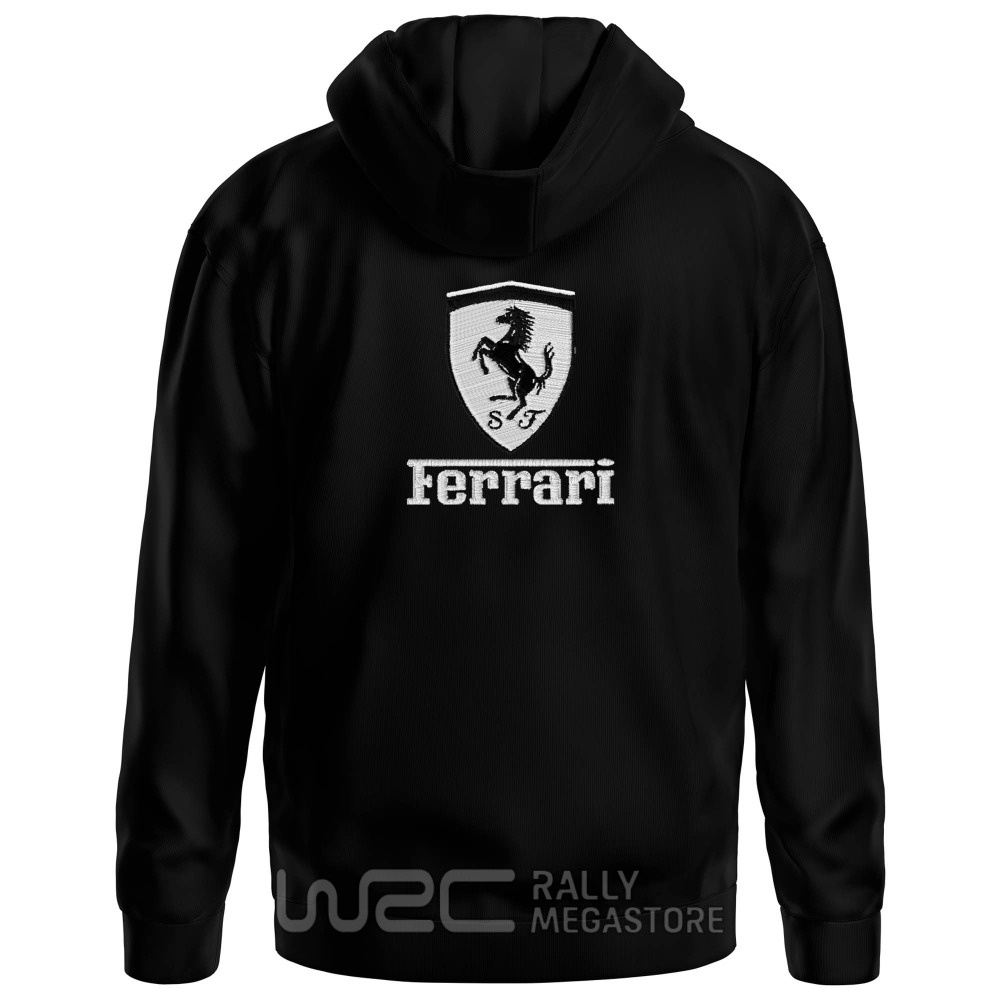 HOODIE FERRARI BLACK WHITE