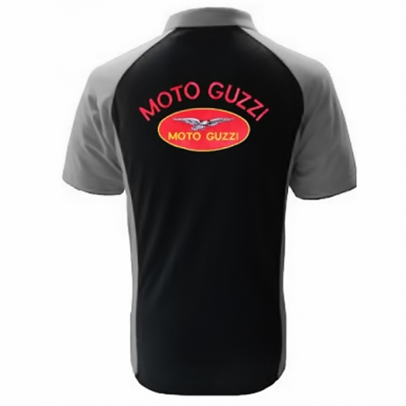 POLO MOTO GUZZI  NOIR ET GRIS