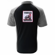 POLO YAMAHA MOTOCROSS  NOIR ET GRIS