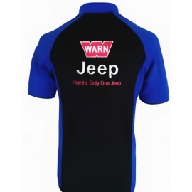 POLO JEEP WARN NOIR ET BLEU