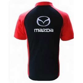 POLO MAZDA NOIR ET ROUGE