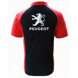 POLO PEUGEOT NOIR ET ROUGE