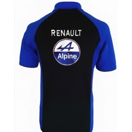 POLO RENAULT ALPINE NOIR ET BLEU