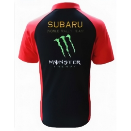 POLO SUBARU MONSTER RACING NOIR ET ROUGE