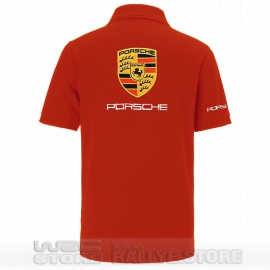 POLO PORSCHE DE COULEUR ROUGE