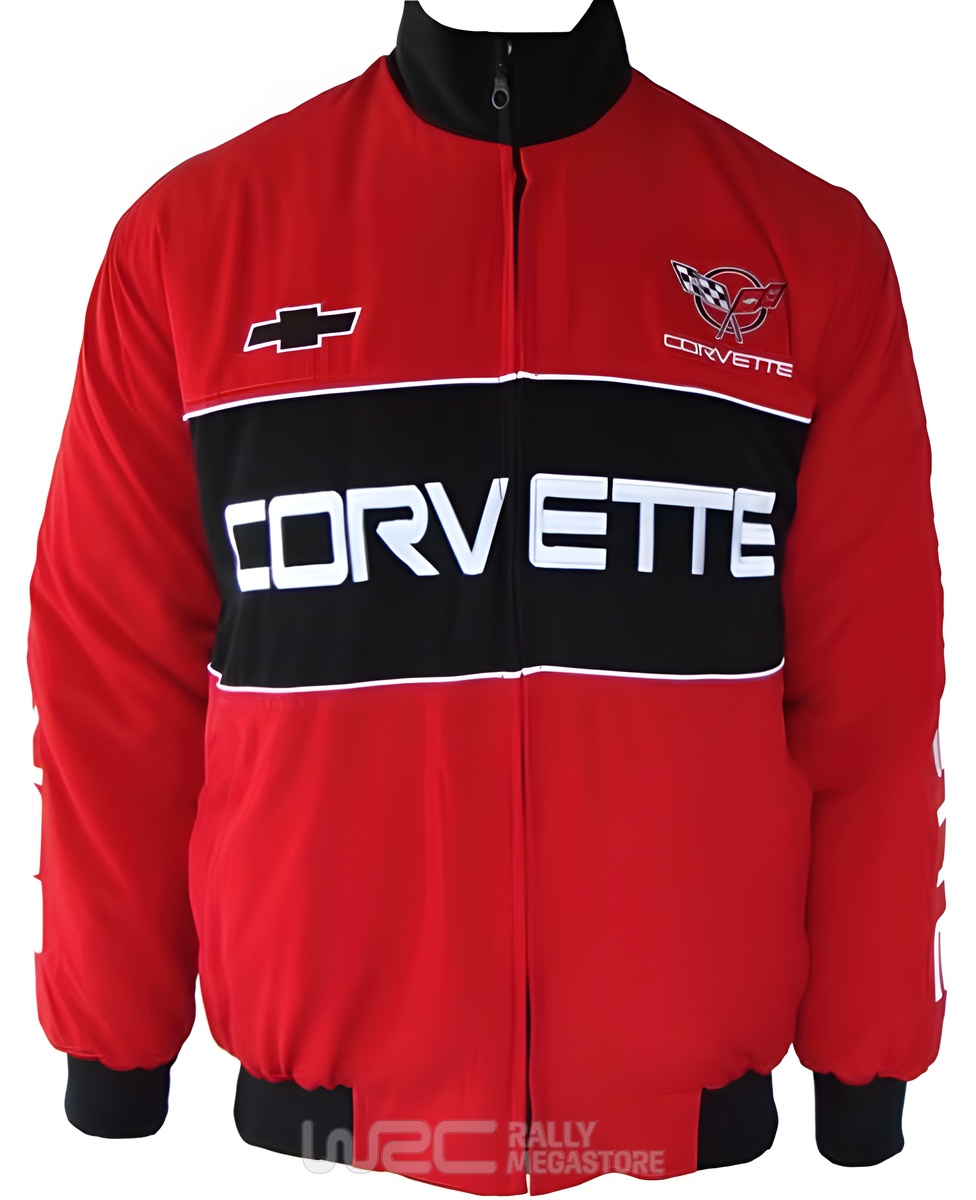 BLOUSON CORVETTE ROUGE ET NOIR | WRC Rally Mega.Store