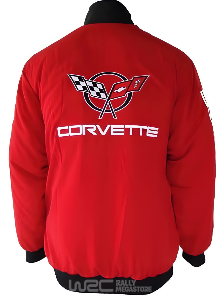 BLOUSON CORVETTE ROUGE ET NOIR | WRC Rally Mega.Store