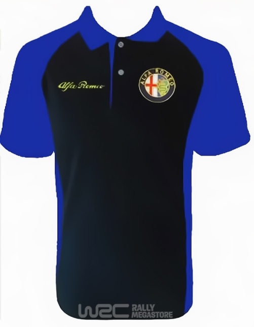 Polo ALFA ROMEO NOIR/BLEU Collection ALFA-ROMEO