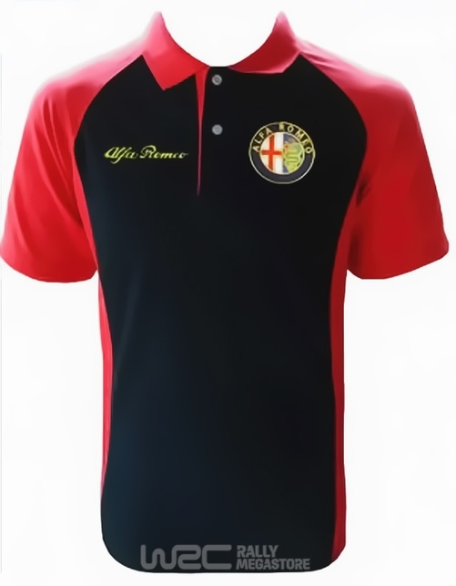 Polo ALFA ROMEO NOIR/ROUGE Collection ALFA-ROMEO
