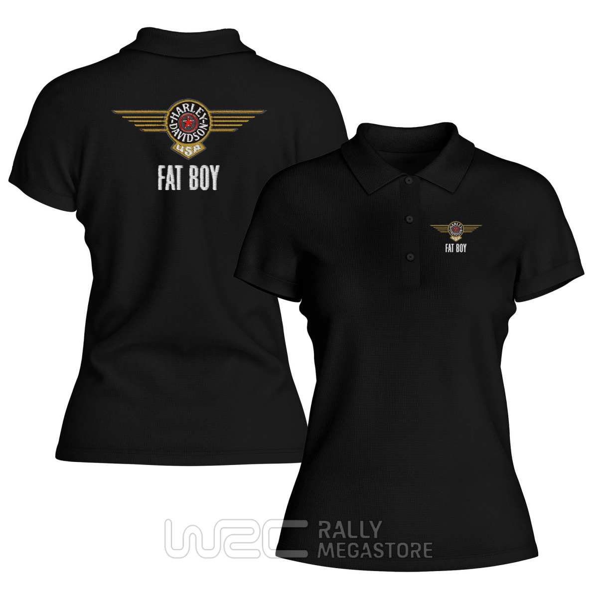Polo Femme Harley Davidson Fatboy Wing : Précision &
