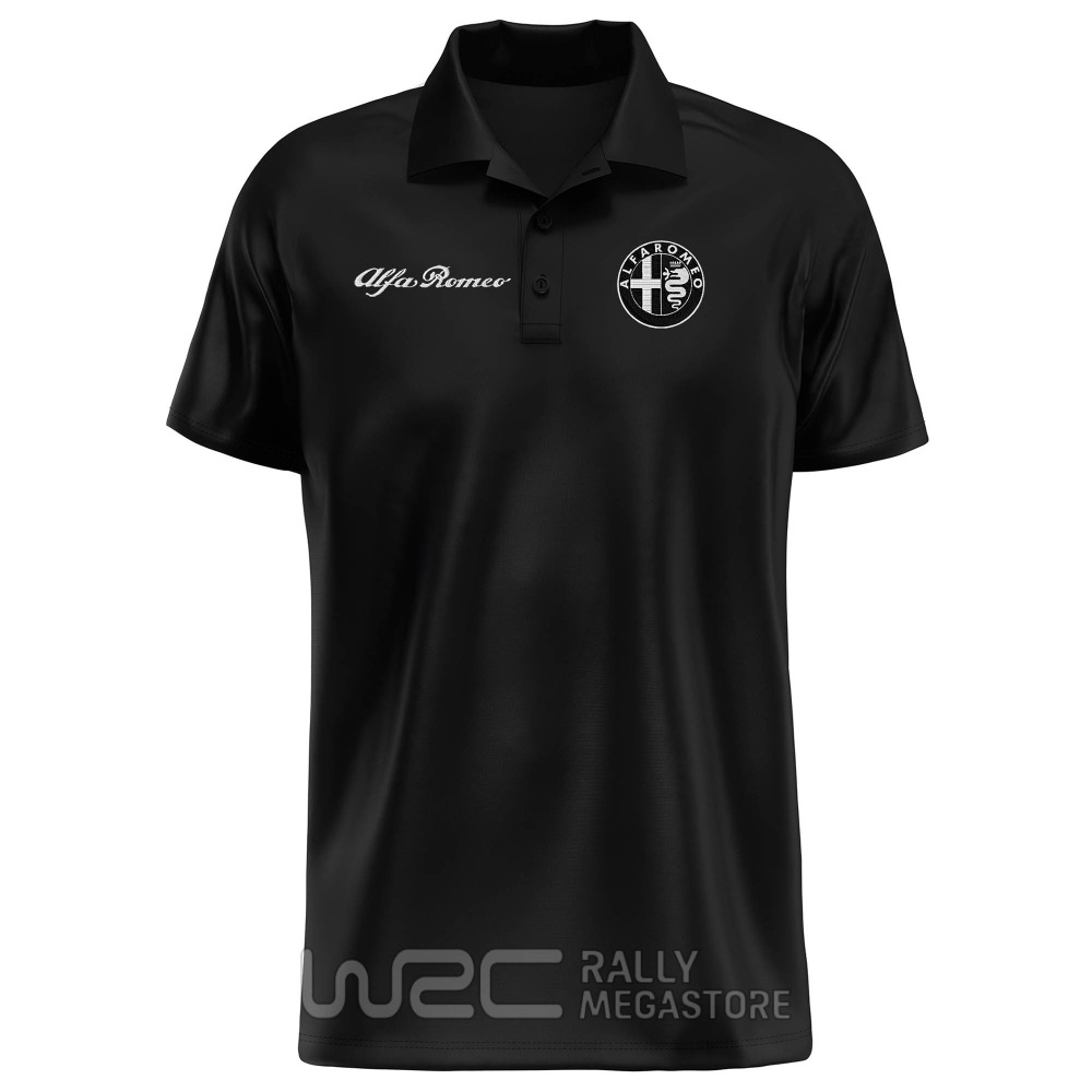 POLO ALFA ROMEO BLACK WHITE : Performance & Style