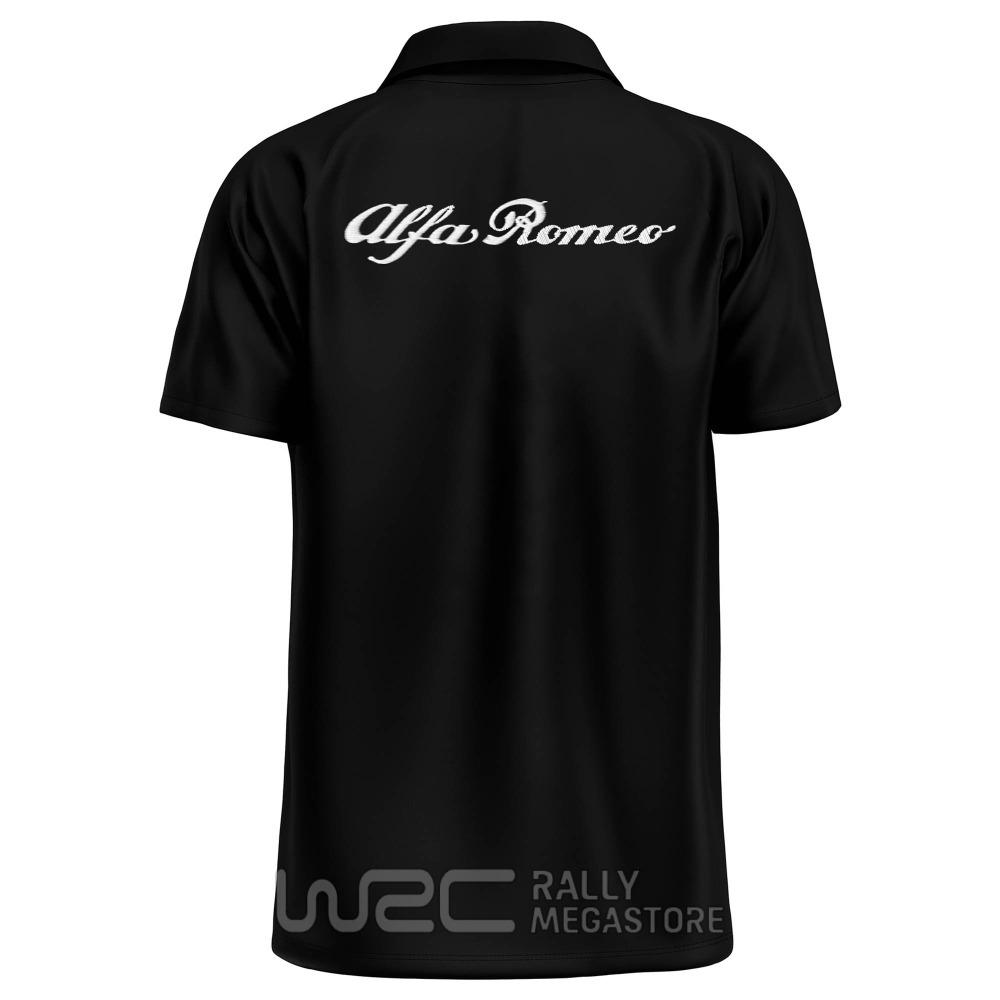 POLO ALFA ROMEO BLACK WHITE : Performance & Style