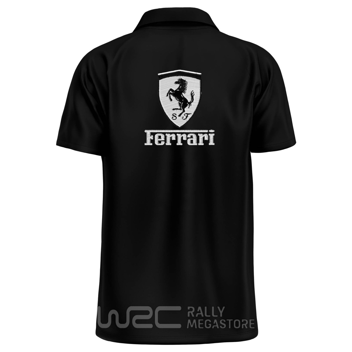 POLO FERRARI BLACK WHITE : Précision Course