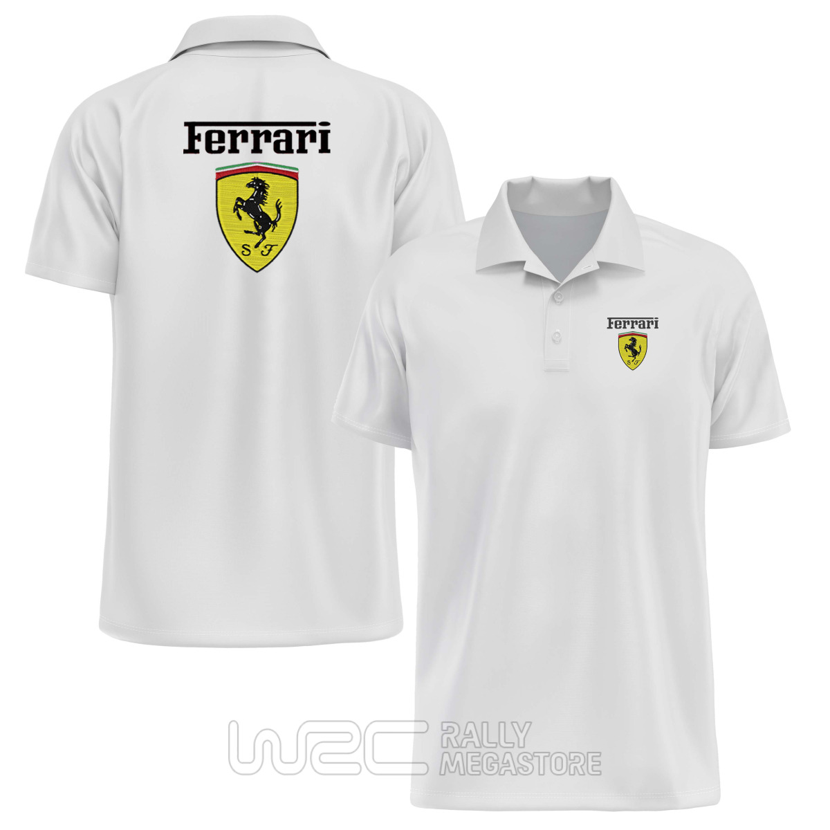 POLO FERRARI BLANC