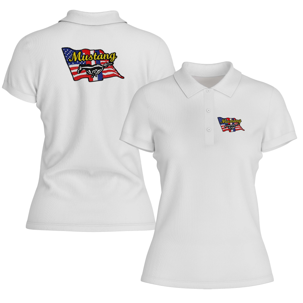 POLO FEMME MUSTANG USA FLAG