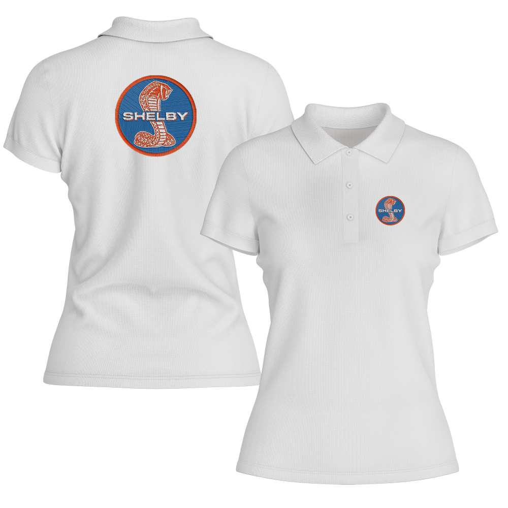 POLO FEMME SHELBY LOGO ORANGE ET BLEU