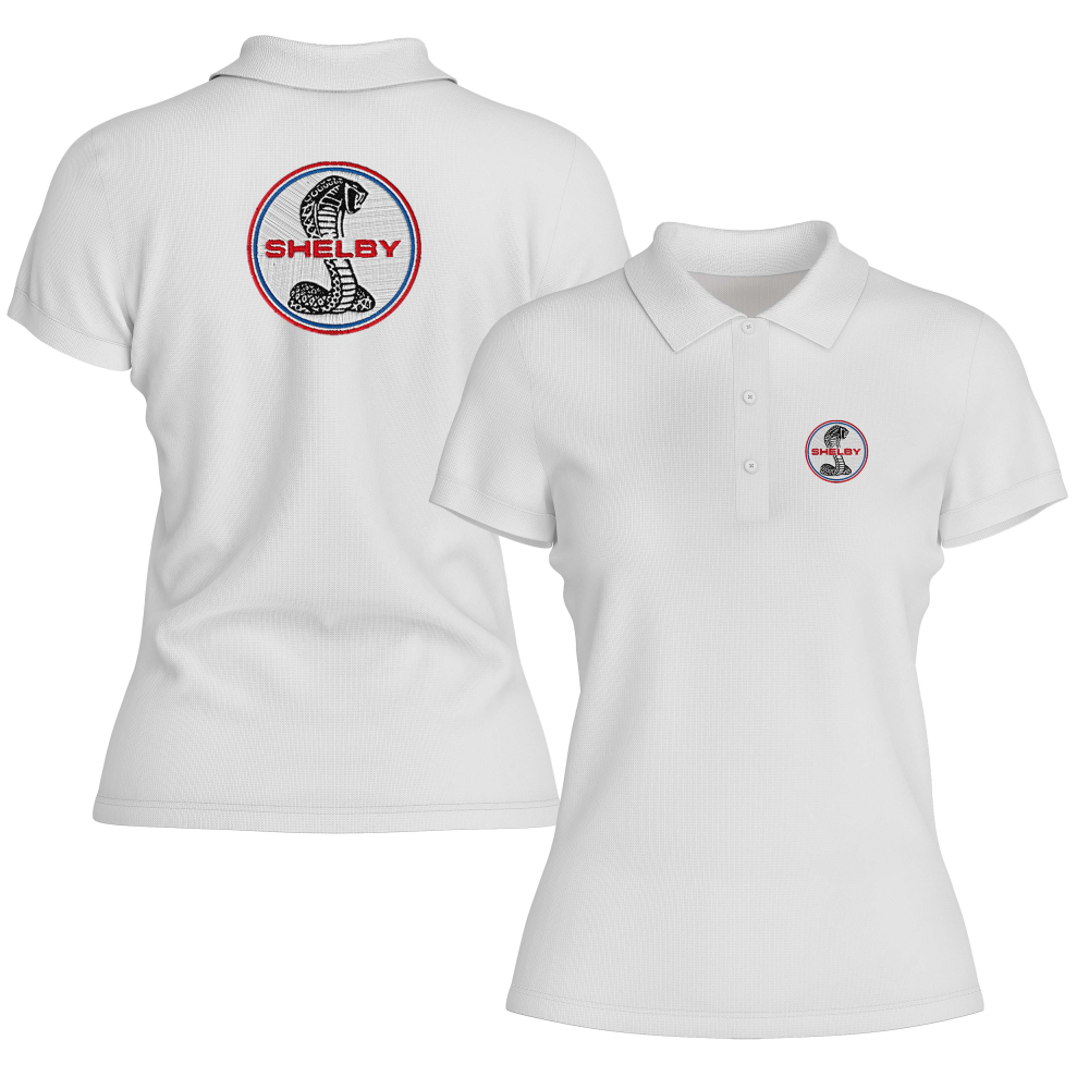 POLO FEMME SHELBY LOGO ROUGE ET BLEU