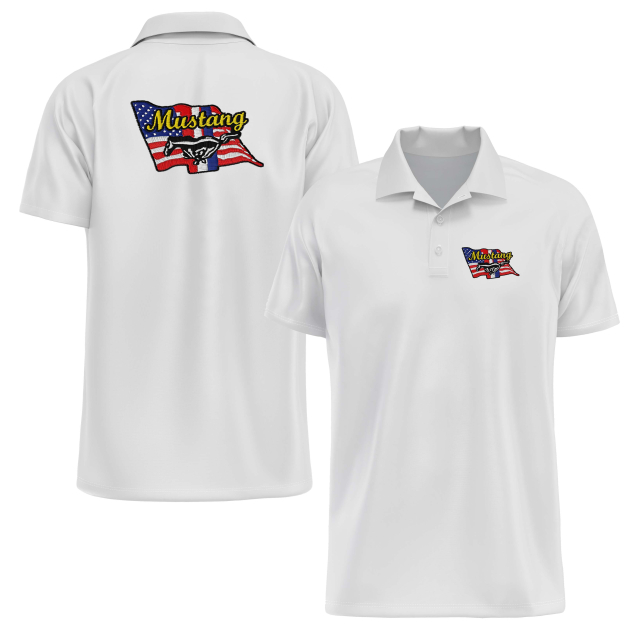 POLO MUSTANG USA FLAG