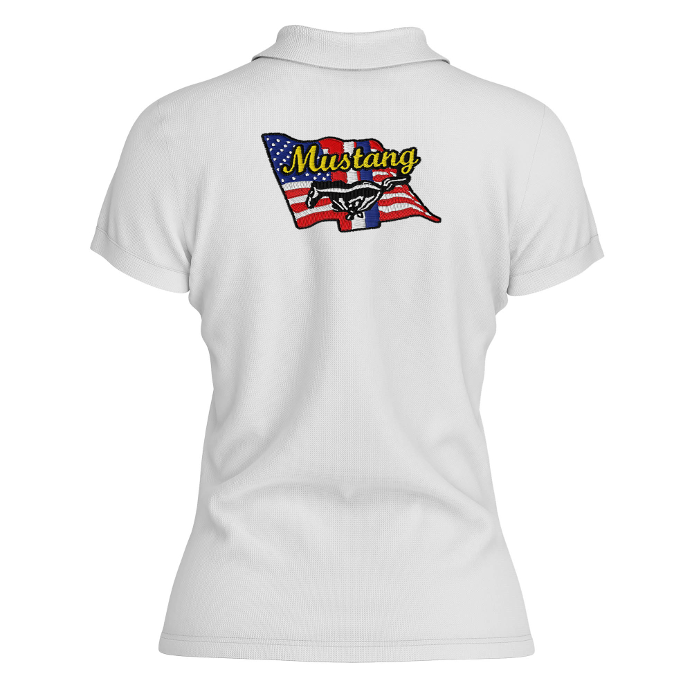 POLO FEMME MUSTANG USA FLAG