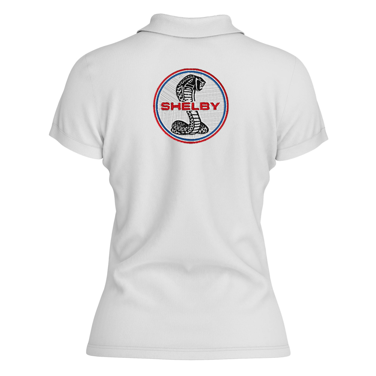 POLO FEMME SHELBY LOGO ROUGE ET BLEU