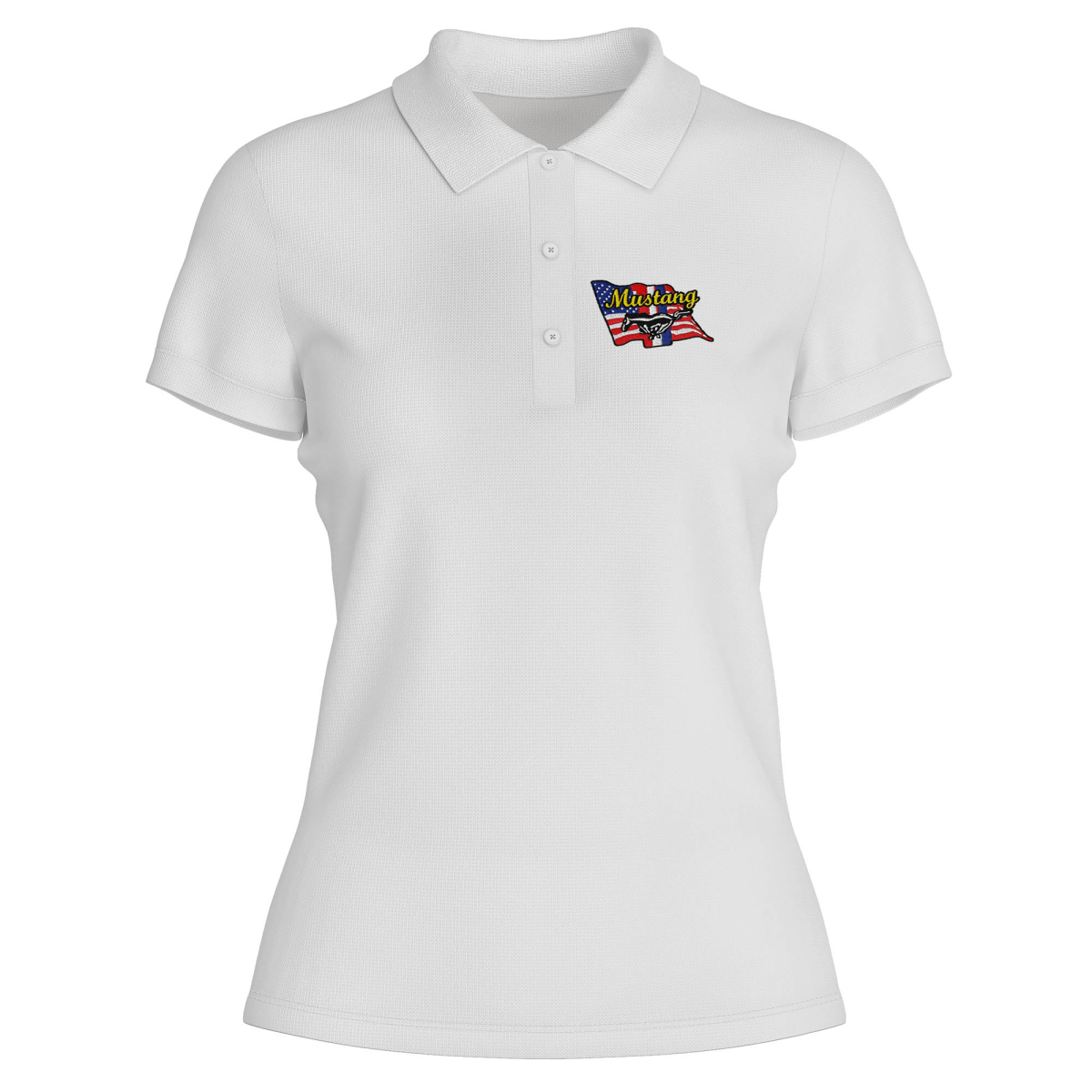 POLO FEMME MUSTANG USA FLAG