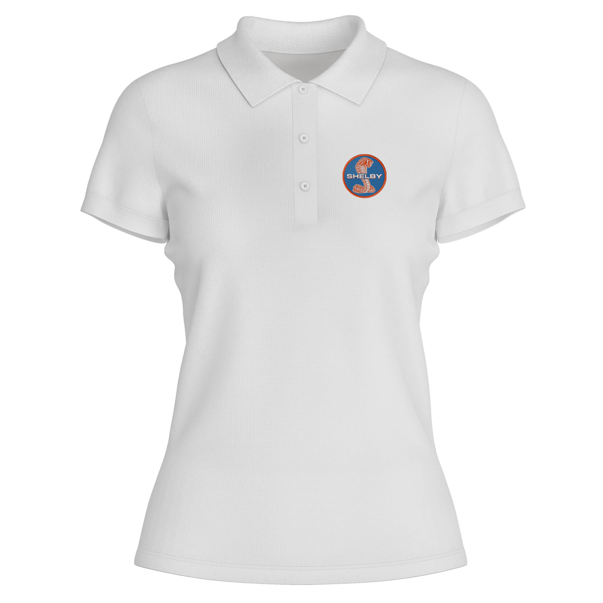 POLO FEMME SHELBY LOGO ORANGE ET BLEU