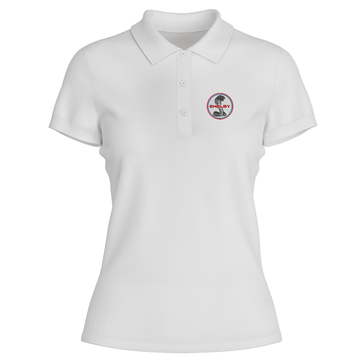 POLO FEMME SHELBY LOGO ROUGE ET BLEU