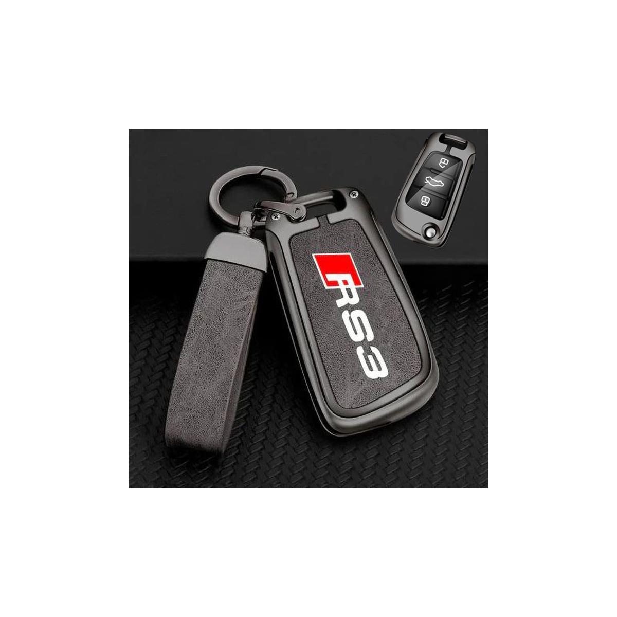 PROTEGE CLES + PORTE CLES AUDI RS3 GRIS | WRC Rally Mega.Store