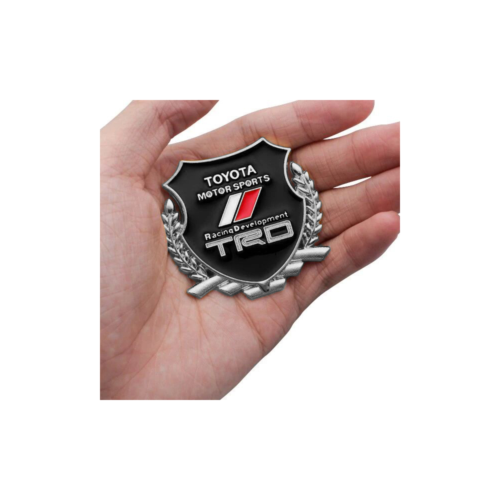 EMBLEME BOUCLIER LOGO TOYOTA TRD SILVER | WRC Rally Mega.Store