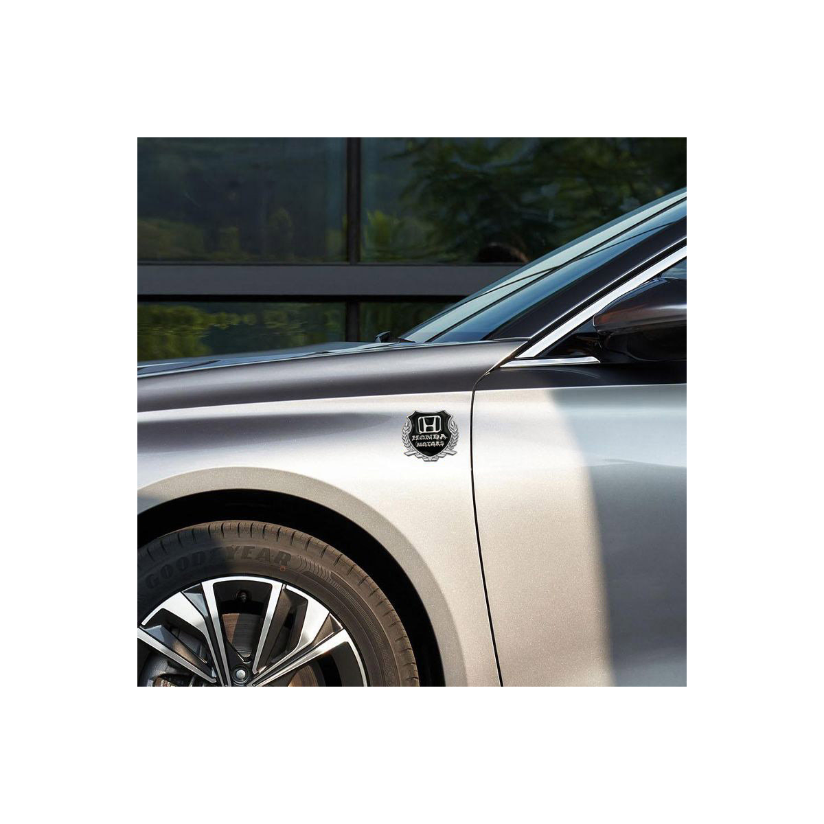 EMBLEME BOUCLIER LOGO HONDA SILVER | WRC Rally Mega.Store