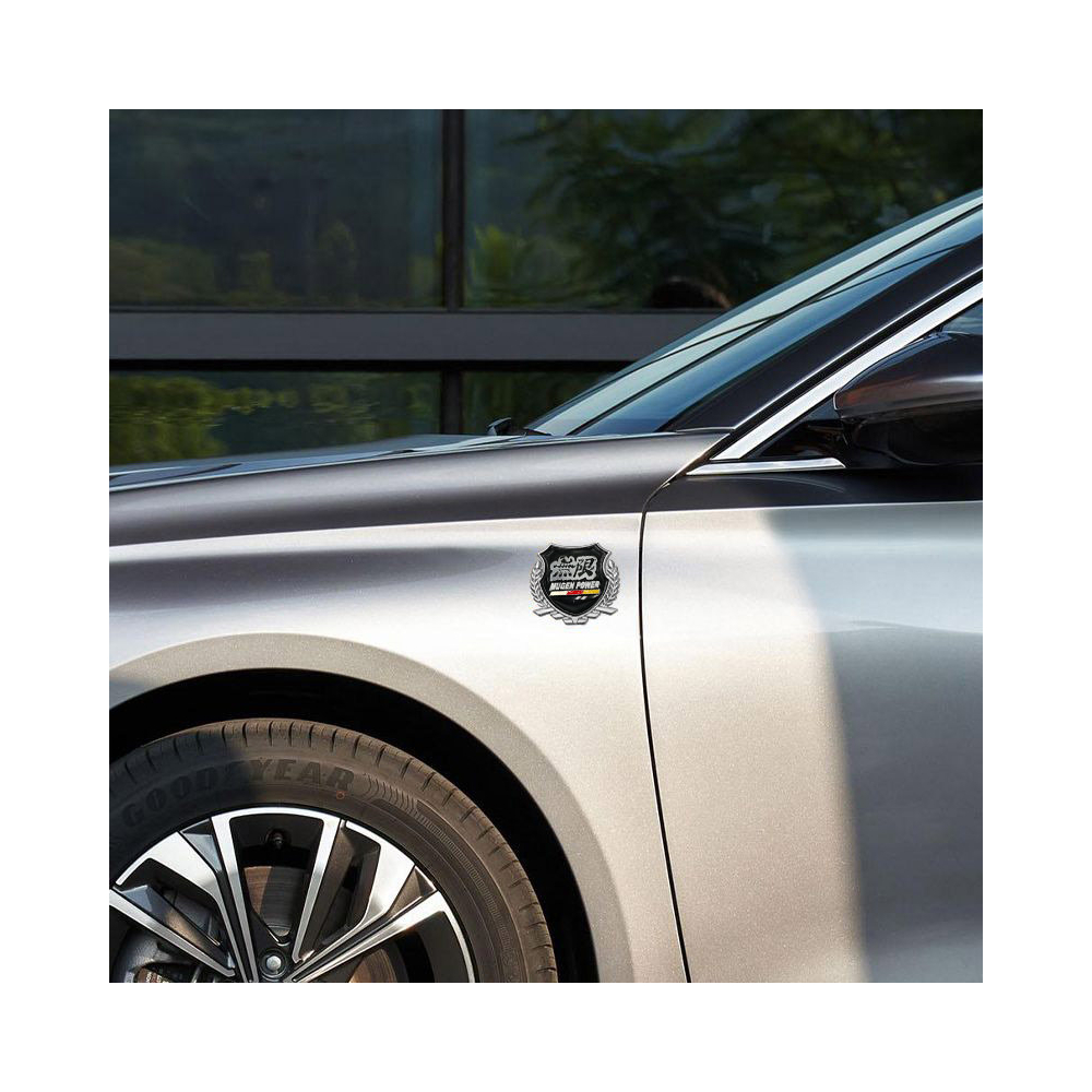 EMBLEME BOUCLIER LOGO MUGEN POWER SILVER | WRC Rally Mega.Store