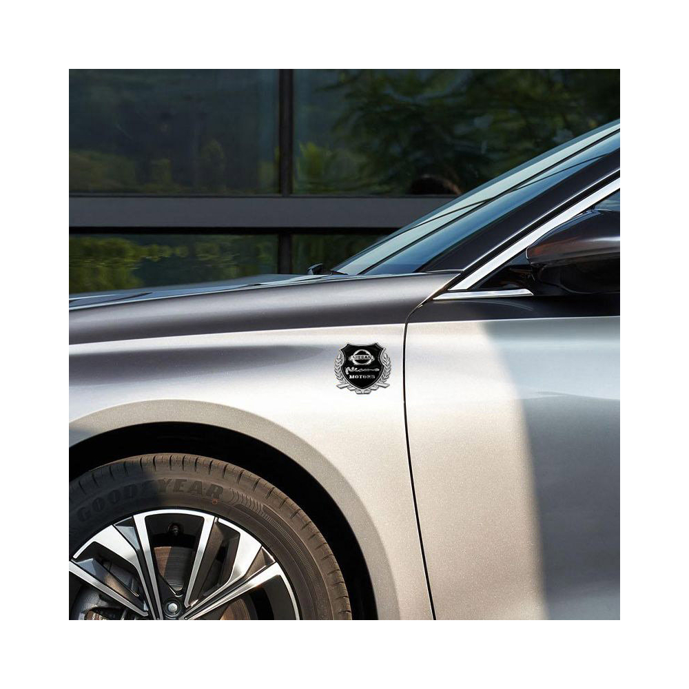 EMBLEME BOUCLIER LOGO NISSAN NISMO MOTORS SILVER | WRC Rally Mega.Store