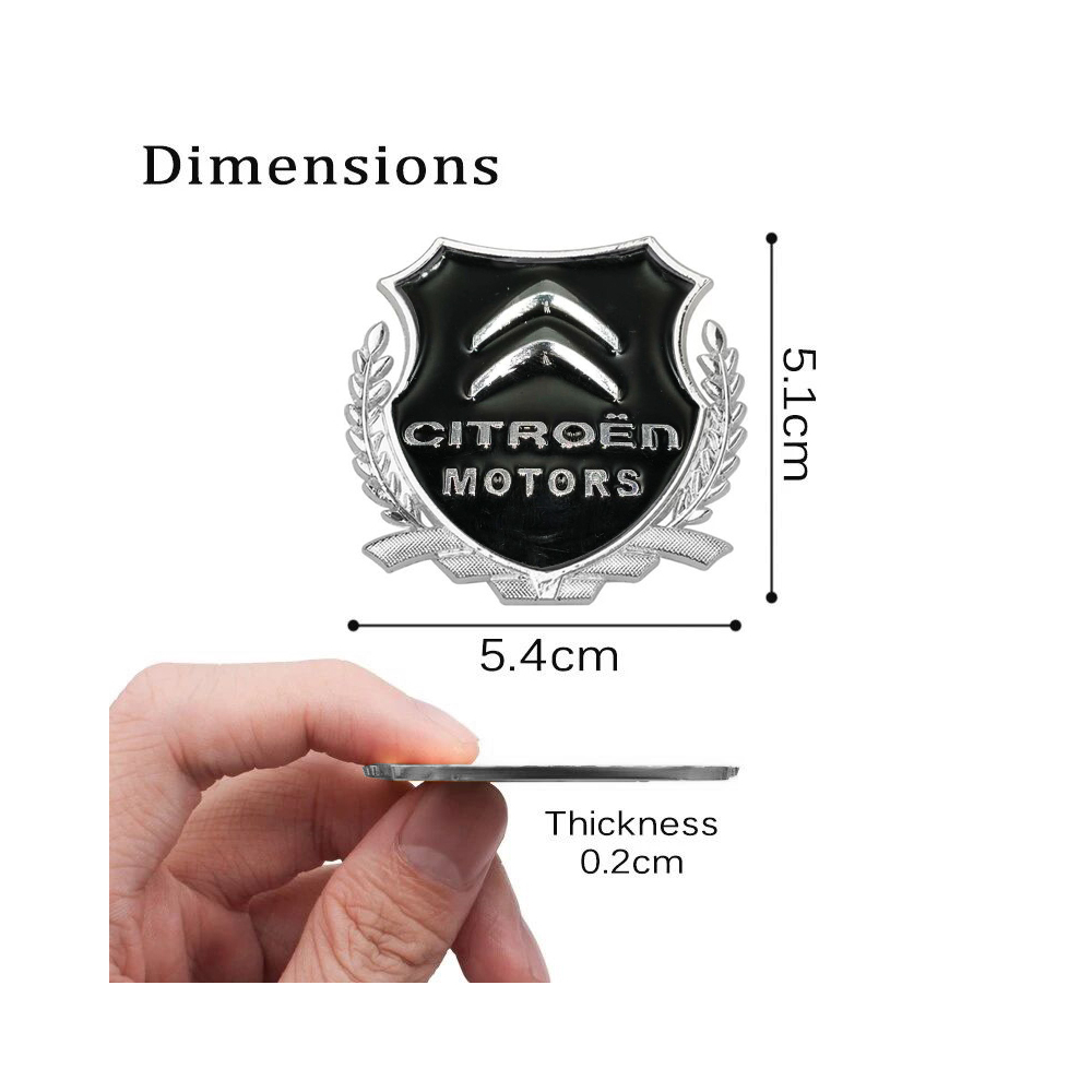 EMBLEME BOUCLIER LOGO CITROEN SILVER | WRC Rally Mega.Store