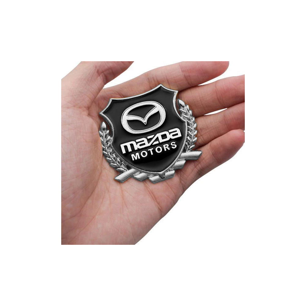 EMBLEME BOUCLIER LOGO MAZDA SILVER | WRC Rally Mega.Store