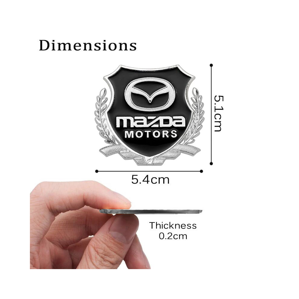 EMBLEME BOUCLIER LOGO MAZDA SILVER | WRC Rally Mega.Store