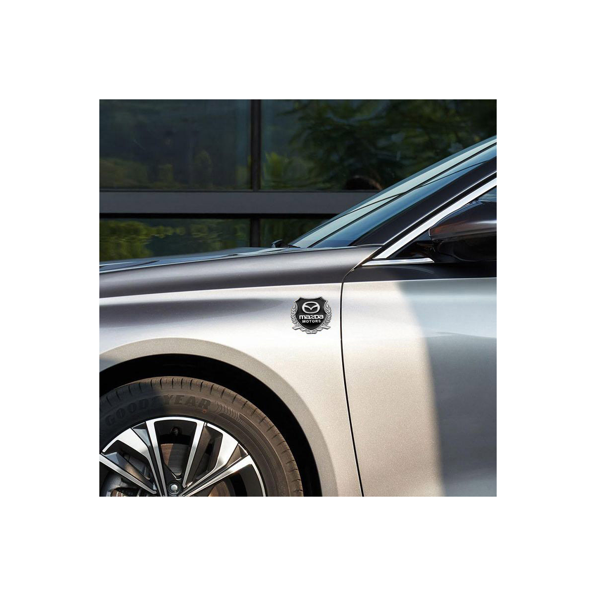 EMBLEME BOUCLIER LOGO MAZDA SILVER | WRC Rally Mega.Store