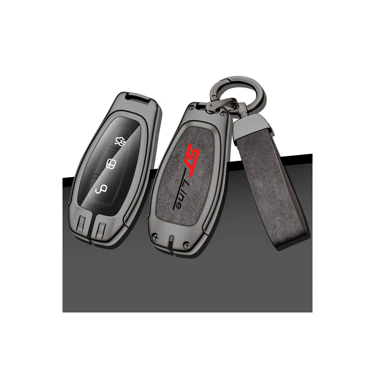 PROTEGE CLES + PORTE CLES FORD ST LINE GRIS | WRC Rally Mega.Store