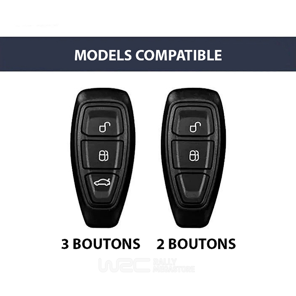 PROTEGE CLES + PORTE CLES FORD ST LINE GRIS | WRC Rally Mega.Store