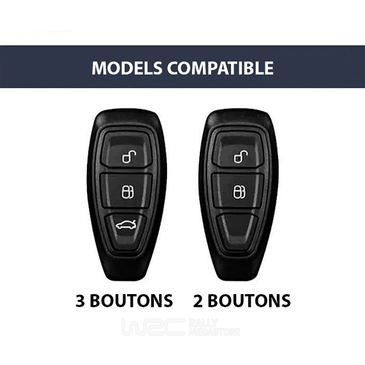 PROTEGE CLES + PORTE CLES FORD ST LINE GRIS | WRC Rally Mega.Store