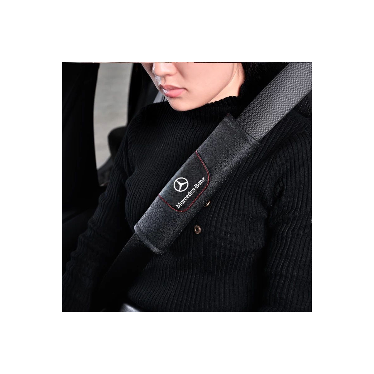 PROTEGE SANGLE DE CEINTURE DE SECURITE EN CUIR MERCEDES | WRC Rally Mega.Store