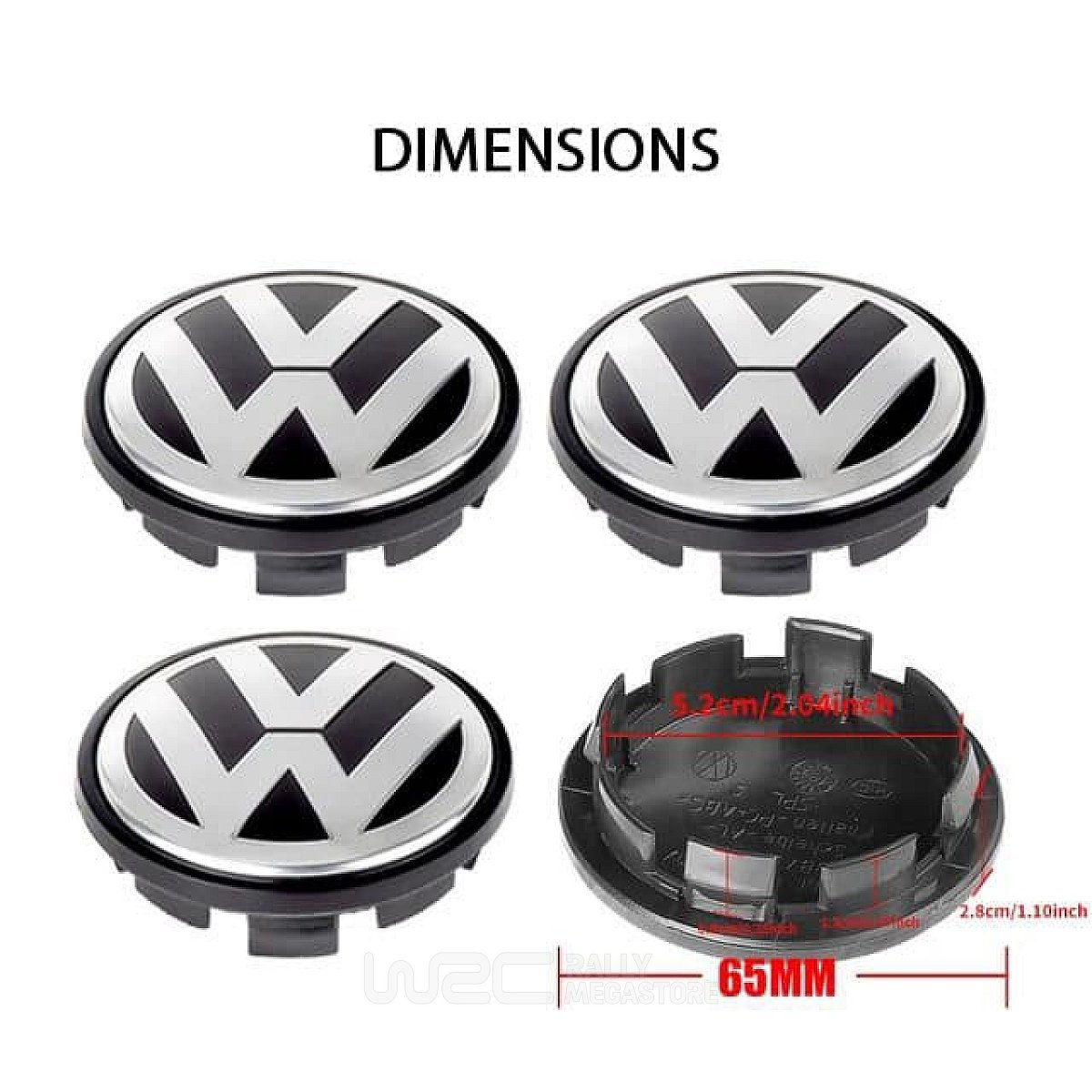 CACHE MOYEU VOLKSWAGEN 65MM | WRC Rally Mega.Store