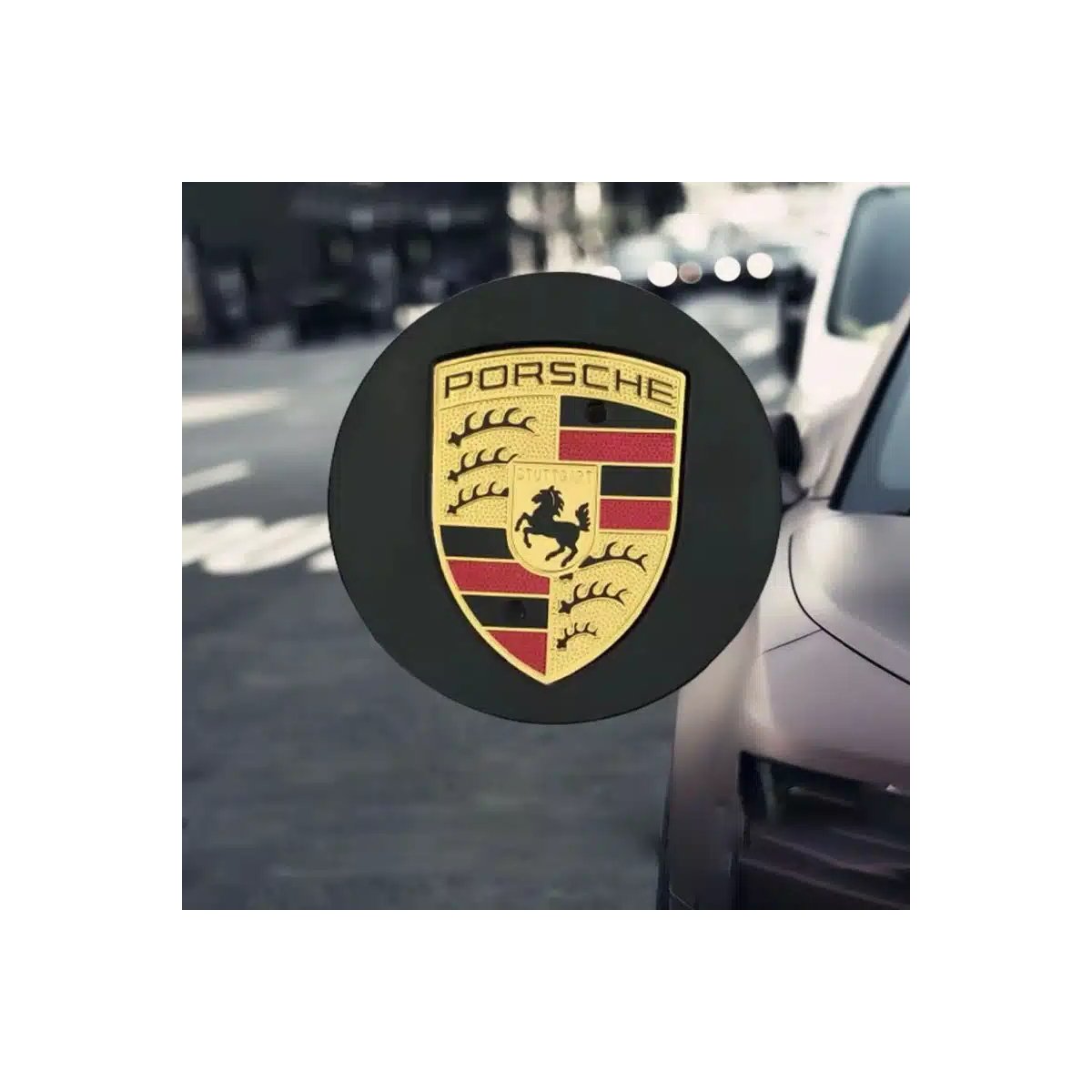 CACHE MOYEU PORSCHE NOIR 76MM | WRC Rally Mega.Store