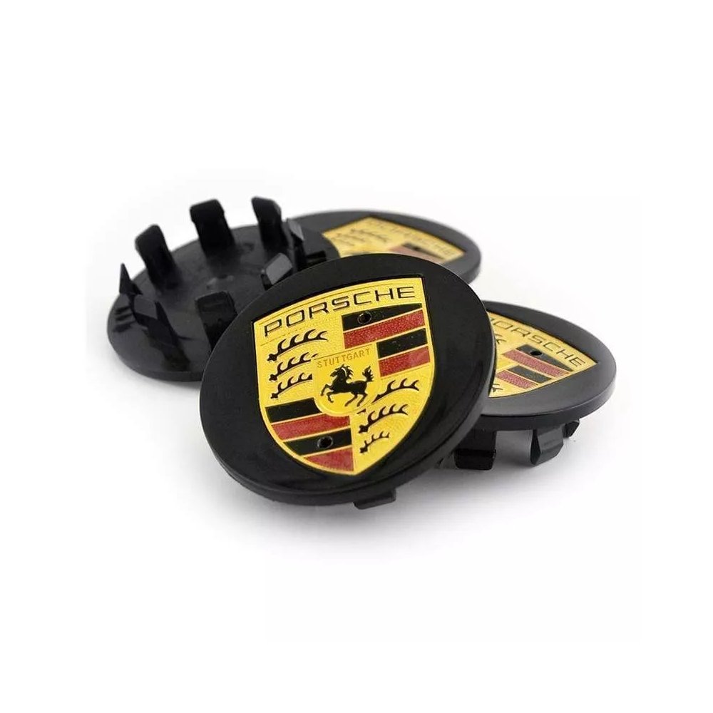 CACHE MOYEU PORSCHE NOIR 76MM | WRC Rally Mega.Store