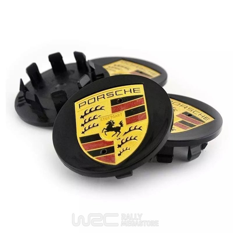 CACHE MOYEU PORSCHE NOIR 76MM | WRC Rally Mega.Store