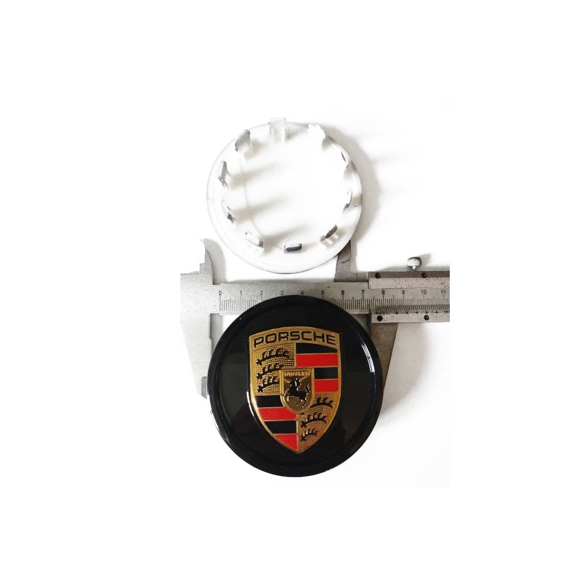 CACHE MOYEU PORSCHE NOIR BRILLANT 76MM | WRC Rally Mega.Store