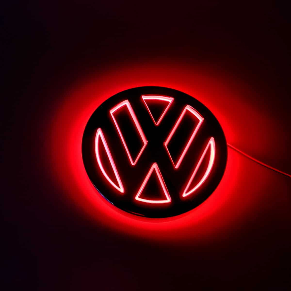 EMBLEME LOGO VW LED ROUGE POUR CALANDRE VOLKSWAGEN | WRC Rally Mega.Store